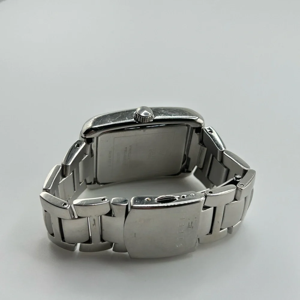 Men Guess Steel Watch G95291g Black Face Stainless Bracelet New Battery 207